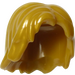 LEGO Pearl Gold Schouder Length Tousled Haar met Centrum Parting (88283)
