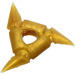 LEGO Parelmoer goud Shuriken Ster met gladde handgrepen (93058)