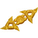 LEGO Pearl Gold Shuriken Throwing Star (2 Stars on sprue) (19807)