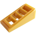 LEGO Parelmoer Goud Helling 1 x 2 x 0.7 (18°) met Rooster (61409)