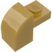 LEGO Perlgold Steigung 1 x 2 x 1.3 Gebogen mit Platte (6091)