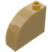 LEGO Parelmoer goud Helling 1 x 3 x 2 Gebogen (33243)