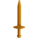 LEGO Pearl Gold Sword with Pointed Tip with Thick Crossguard (18031)