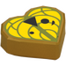 LEGO Or Perlé Tuile 1 x 1 Cœur avec Jaune Feuille avec Korok Face (5529)