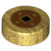 LEGO Parelmoer goud Tegel 1 x 1 Rond met Chinese Munt (35380 / 83665)