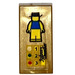 LEGO Pearl Gold Tile 1 x 2 with Johnny Thunder Sticker with Groove (3069)
