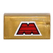 LEGO Pearl Gold Tile 1 x 2 with &quot;M&quot; logo Sticker with Groove (3069)
