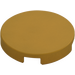 LEGO Pearl Gold Tile 2 x 2 Round with &quot;X&quot; Bottom (4150)