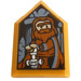 LEGO Pearl Gold Tile 2 x 3 Pentagonal with Hagrid (22385)