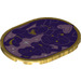 LEGO Pearl Gold Tile 6 x 8 with Rounded Ends with Dark Purple Belle, Cinderella, Ariel and Heart Jewel (65474)