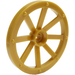 LEGO Pearl Gold Wagon Wheel Ø33.8 with 8 Spokes with Notched Hole (4489)