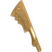 LEGO Pearl Gold Weapon Sword, Serrated Blade with Dragon Head