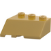 LEGO Parelmoer Goud Wig 3 x 3 Rechtsaf (48165)