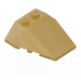 LEGO Pearl Gold Wedge 4 x 4 Triple with Stud Notches (48933)