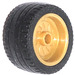 LEGO Pearl Gold Wheel 18x12 with Black Tyre low profile 24x12 (18976/18977)