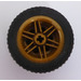 LEGO Perlově zlatá Wheel Rim Ø30 x 20 with No Pinholes, with Reinforced Rim with Tire, Low Profile, Wide Ø43.2 X 22 ZR