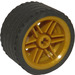 LEGO Pearl Gold Wheel Rim Ø30 x 20 with No Pinholes, with Reinforced Rim with Tire Low Wide Ø37 X 22