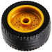 LEGO Pearl Gold Wheel Rim Dia. 18 x 12 Stud with Black Tyre low profile 24x12