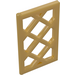 LEGO Pearl Gold Window Pane 1 x 2 x 3 Lattice (Unreinforced) (2529 / 60607)