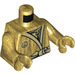 LEGO Parelmoer goud Zane - Golden met Hoofdband Minifiguur Torso (973 / 76382)