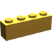 LEGO Perlhellgold Backstein 1 x 4 (3010)
