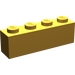 LEGO Pearl Light Gold Backstein 1 x 4 (3010 / 6146)