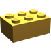 LEGO Pearl Light Gold Brick 2 x 3 (3002)