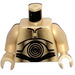 LEGO Perle lys gull C-3PO i Pearl Lys Gold Overkropp (973)