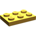 LEGO Perle or clair assiette 2 x 3 (3021)