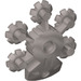 LEGO Pearl Light Gray Bionicle Shield 5 x 5 with Gear Tips (44938)
