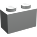 LEGO Pearl Light Gray Brick 1 x 2 with Bottom Tube (3004 / 93792)