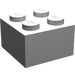 LEGO Pearl Light Gray Brick 2 x 2 (3003)
