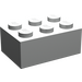LEGO Pearl Light Gray Brick 2 x 3 (3002)