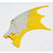 LEGO Perle Hellgrau Drachen Flügel 19 x 11 mit Gelb Trailing Kante (51342 / 57004)