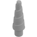 LEGO Perle lys grå Unicorn Horn med Spiral (34078 / 89522)