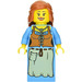 LEGO Peasant Smiling met Dark Oranje Haar minifiguur