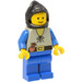 LEGO Peasant avec Bleu Jambes et Noir capuche