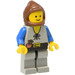 LEGO Peasant avec Brown capuche Figurine