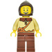 LEGO Peasant with Dark Brown Hood, Tan Shirt and Reddish Brown Legs Minifigure