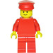 LEGO Person v Červená Clothing s Červená Čepice Minifigurka