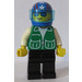 LEGO Person with Green Jacket with Blue Helmet with Stars Minifigure