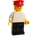 LEGO Person med hvid Top og Rød Hat Minifigur