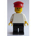 LEGO Person med Hvit Topp og Rød Hatt Minifigur