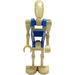 LEGO Pilot Battle Droid med Blå Torso med Beige Insignia og Lige Arm Minifigur