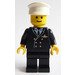 LEGO Pilot with Black Legs, White Hat Minifigure