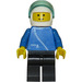 LEGO Pilot mit Blau und Zipper Weiß Helm Minifigur