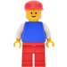 LEGO Pilot with Plain Blue Torso and Red Cap Minifigure