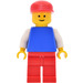 LEGO Piloot met Vlak Blauw Torso en Rood Pet Minifiguur