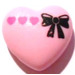 LEGO Pink Clikits Heart with Black Bow and Three Small Dark Pink Hearts Pattern (45449)