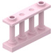 LEGO Rosa Staket Spindled 1 x 4 x 2 med 2 övre knoppar (30055)